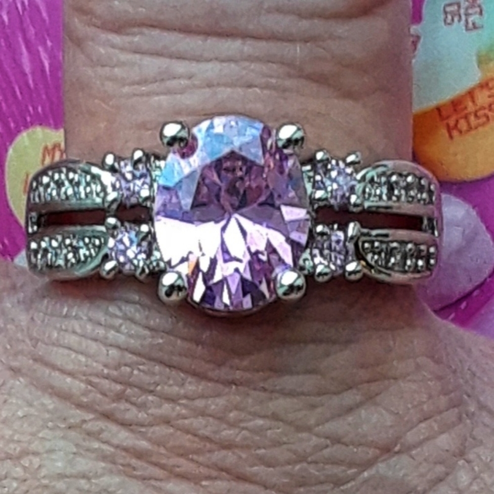 🍒NWT! Pale Pink Kunzite + White Sapphire .925